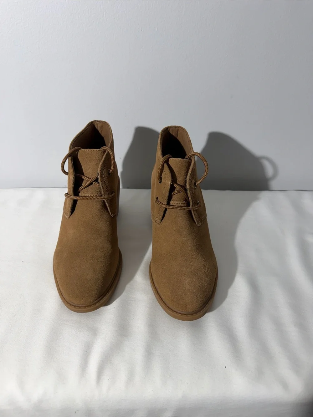 Clarks Collection Scene Dark Khaki Suede Lace-up Ankle Boots size 6